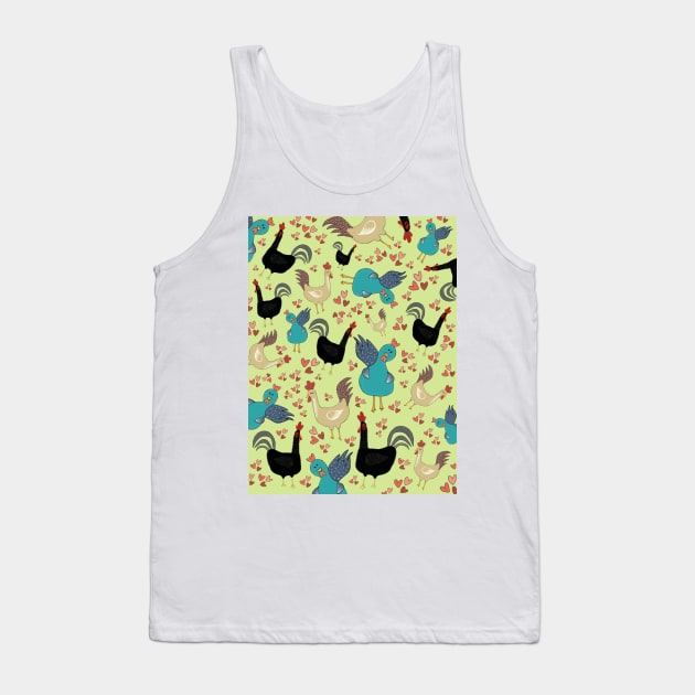 Henny Penny Chickens Tank Top by halideO